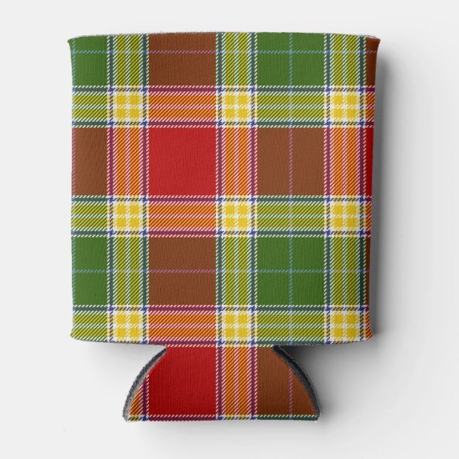 Enfriador De Latas Clan Escocés Gibson Tartan Plaid (Anverso)