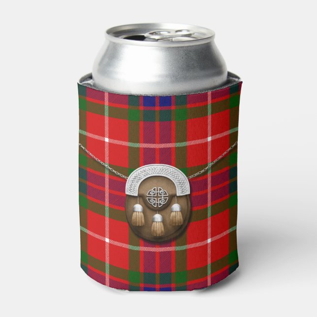 Enfriador De Latas Clan Fraser Tartan Y Sporran (Lata Anverso)