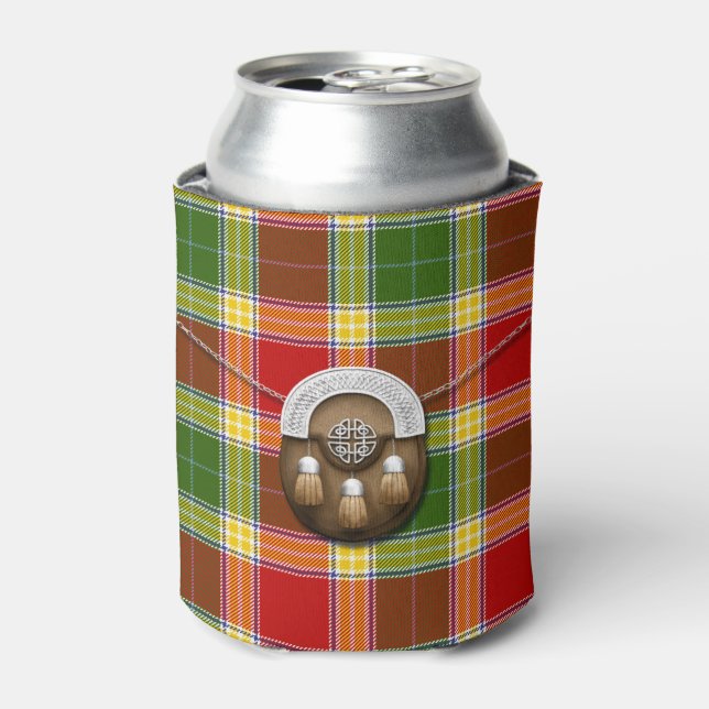 Enfriador De Latas Clan Gibson Tartan Y Sporran (Lata Anverso)