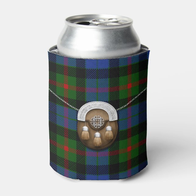 Enfriador De Latas Clan Gunn Tartan Y Sporran (Lata Anverso)