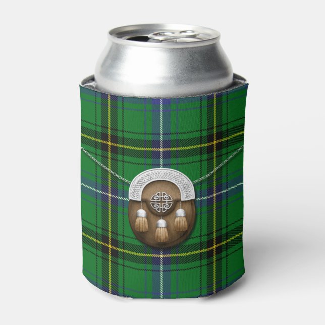 Enfriador De Latas Clan Henderson Tartan Y Sporran (Lata Anverso)