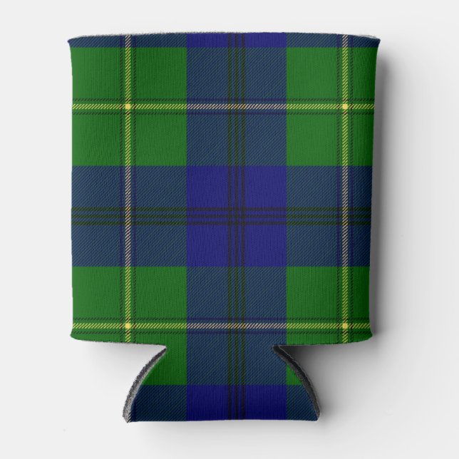 Enfriador De Latas Clan Johnston Tartan Plaid (Anverso)