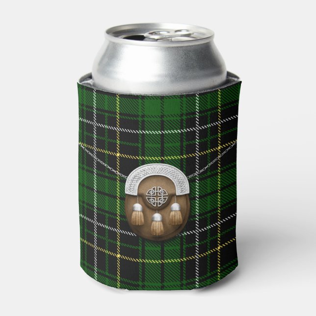Enfriador De Latas Clan MacAlpine Tartan Y Sporran (Lata Anverso)