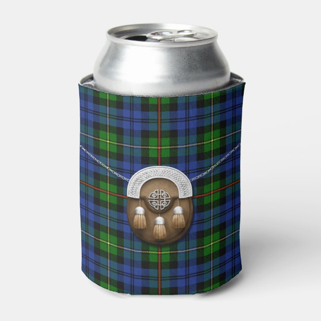 Enfriador De Latas Clan MacEwan Tartan Y Sporran (Lata Anverso)