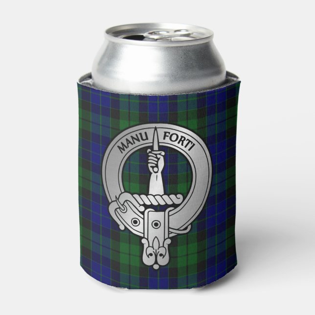 Enfriador De Latas Clan MacKay Escudo y Tartán (Lata Anverso)