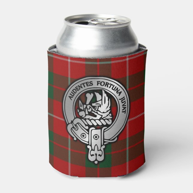 Enfriador De Latas Clan MacKinnon Escudo y Tartán (Lata Anverso)