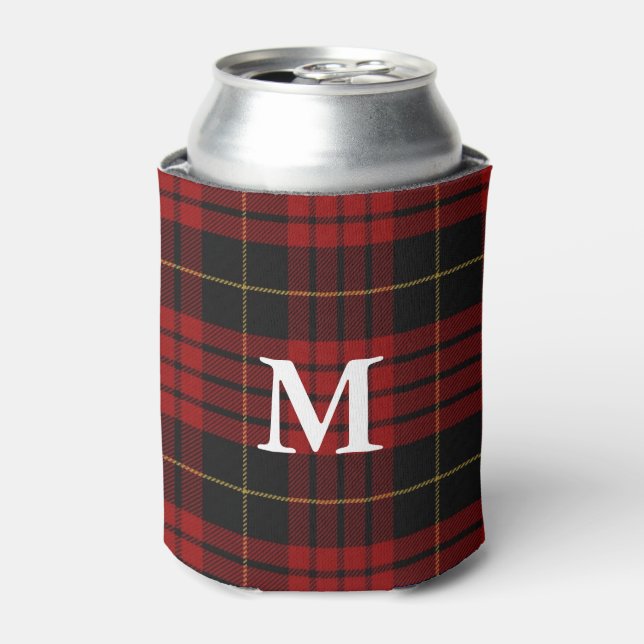 Enfriador De Latas Clan MacQueen Tartan Plaid Refrigerador de bebidas (Lata Anverso)