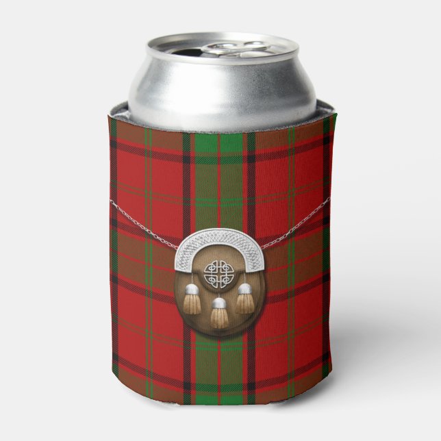 Enfriador De Latas Clan Maxwell Tartan Y Sporran (Lata Anverso)