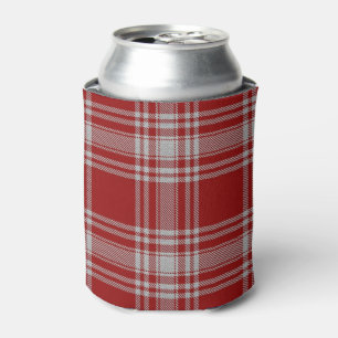 Enfriador De Latas Clan menzies escocés rojo Tartán blanco