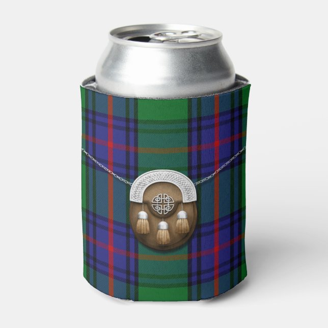 Enfriador De Latas Clan Shaw Tartan Y Sporran (Lata Anverso)