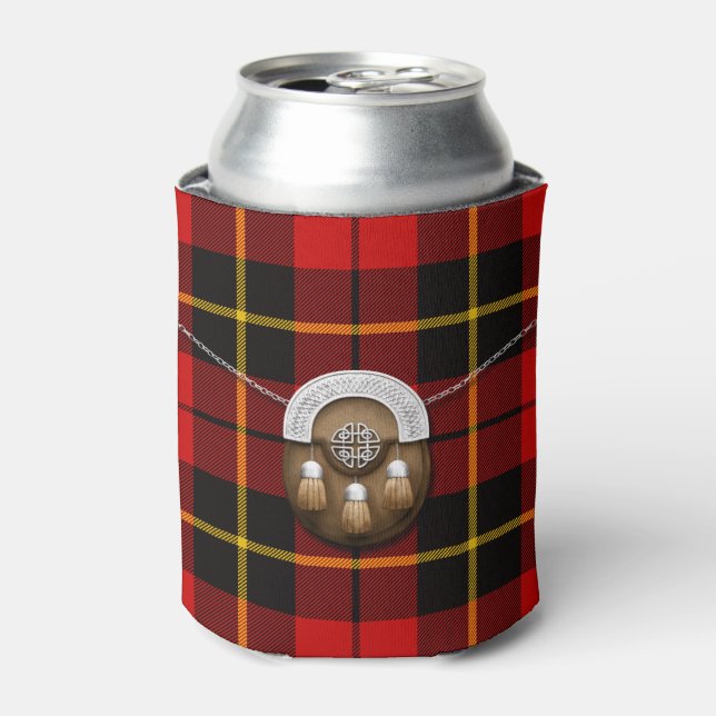 Enfriador De Latas Clan Wallace Tartan Y Sporran (Lata Anverso)