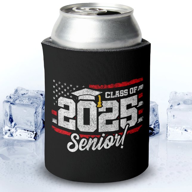 Enfriador De Latas Clase de 2025 Graduación Bandera Americana Senior  (Subido por el creador)
