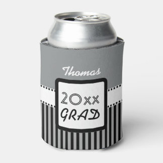 Enfriador De Latas Clase de CUALQUIER AÑO Silver Black Stripes Person
