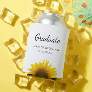 Enfriador De Latas Clase de girasoles amarillos de graduación 2024