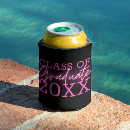 Enfriador De Latas Clase de guión rosa neón de graduado