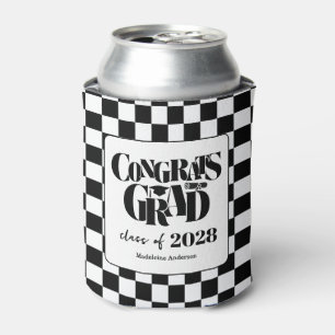 Enfriador De Latas Clase Retró de Felicitaciones Graduación Negro y B