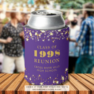 Enfriador De Latas Clase Reunión Estrellas de oro púrpura personaliza