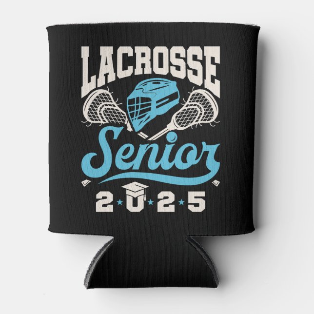 Enfriador De Latas Clase Senior Lacrosse de 2025 Graduación (Anverso)