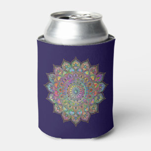 Enfriador De Latas Clásica Colorida Mandala Estilo India 1