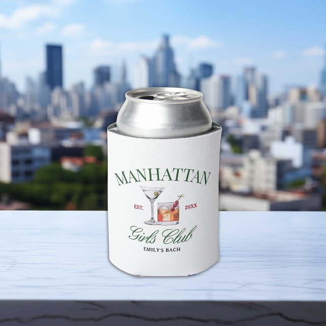 Enfriador De Latas Clásico Club de Cócteles Verde y Chica Rojo (Subido por el creador)