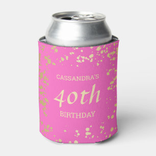 Enfriador De Latas Clásico Egipto Oro rocia cumpleaños rosado