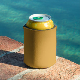 Enfriador De Latas Clásico Navidad Oro Otoño Invierno Color Sólido