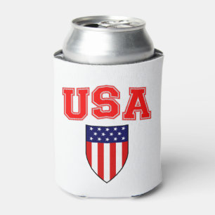 Enfriador De Latas Clásico y Guay Patriótico de bandera estadounidens