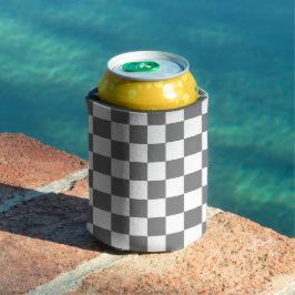 Enfriador De Latas Classic grey checkerboard