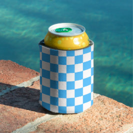 Enfriador De Latas Classic light blue checkerboard
