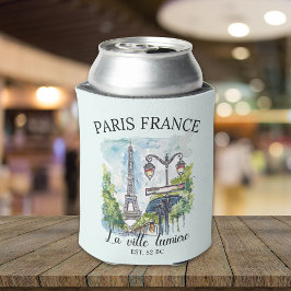 Enfriador De Latas Classic Paris France Scenic Illustration