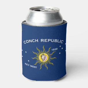 Enfriador De Latas Clave Clave de bandera de la república de Conch We