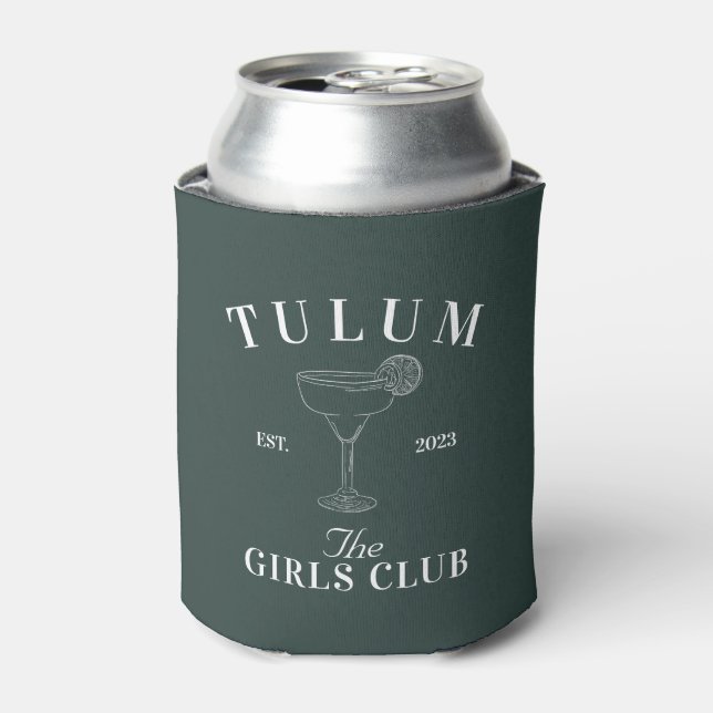 Enfriador De Latas Club de Chicas Tulum Bachelorette (Lata Anverso)