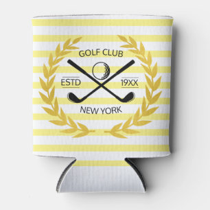 Enfriador De Latas Club de Golf personalizado Gold Stripes de verano 