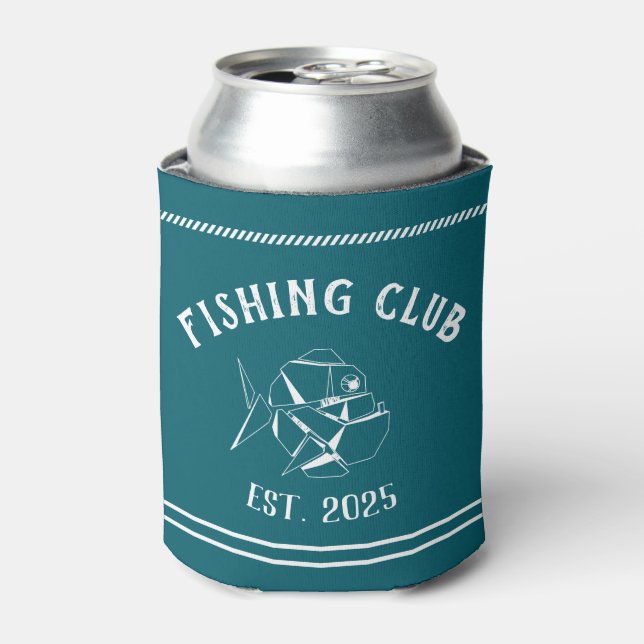 Enfriador De Latas Club de Pesca personalizado (Lata Anverso)