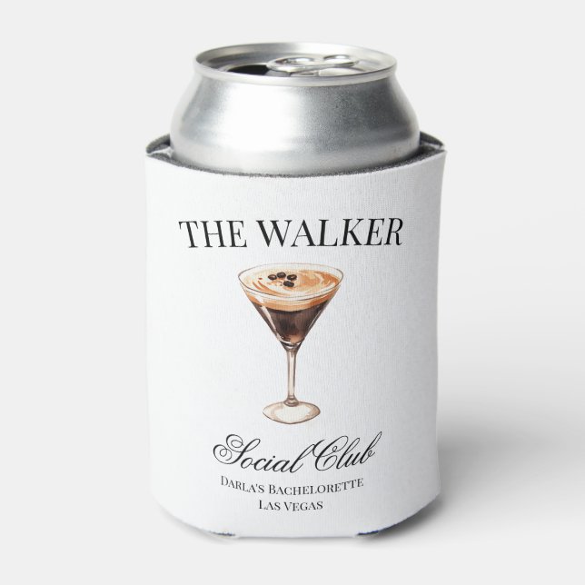 Enfriador De Latas Club Social Cocktail Espresso Martini Bachelorette (Lata Anverso)