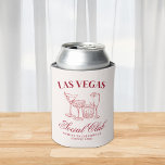 Enfriador De Latas Club Social de Despedida de Soltera Cócteles<br><div class="desc">Este diseño presenta texto en negrita de moda con cócteles dibujados a mano y un tema de amor.</div>