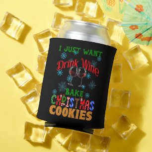 Enfriador De Latas Cocinas de Navidades de vino y bizcocho, divertida
