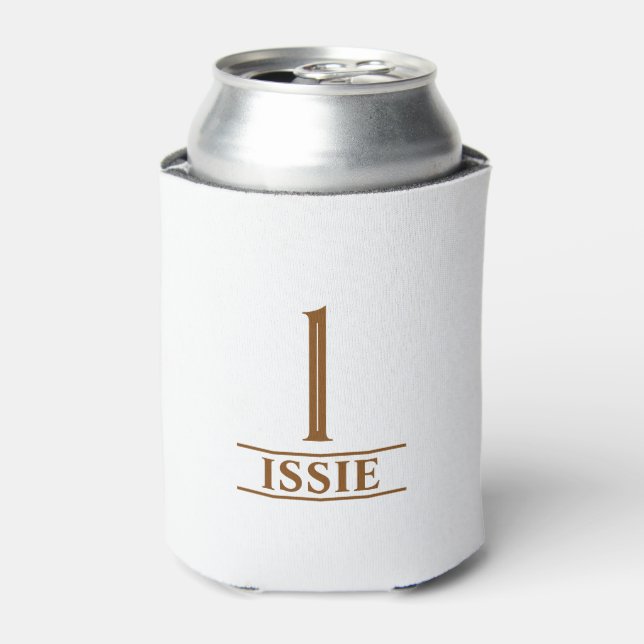 Enfriador De Latas Cocoa Brown Monogramed (Lata Anverso)
