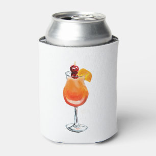 Enfriador De Latas Cóctel Amanecer de Tequila Acuarela