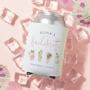 Enfriador De Latas Cócteles de Acuarela Personalizados para Despedida