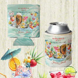 Enfriador De Latas Cócteles de Playa Frutas Tropicales Fiesta de Desp