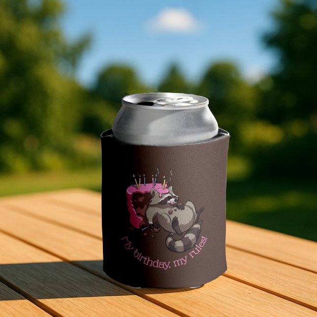 Enfriador De Latas Codicioso mapache lleno de Personalizado de pastel (Subido por el creador)