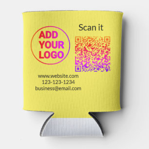Enfriador De Latas código q r simple añadir logotipo código de explor