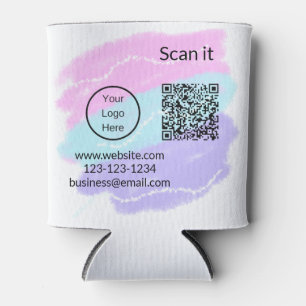 Enfriador De Latas código q r simple añadir logotipo código de explor