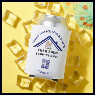 Enfriador De Latas Código QR del logotipo del Personalizado de agrade