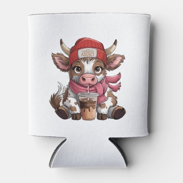 Enfriador De Latas Coffee Addict Cow (Anverso)