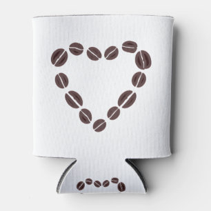 Enfriador De Latas Coffee Love Cofee Bean Heart