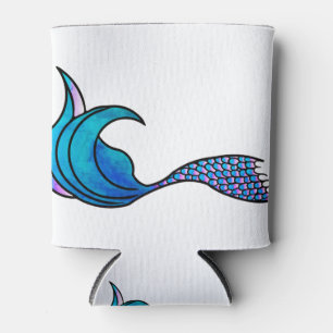 Enfriador De Latas cola de sirena azul de tinte