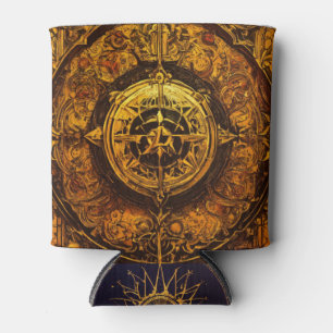 Enfriador De Latas "Colección de brújulas Rosas: almacenamiento inspi