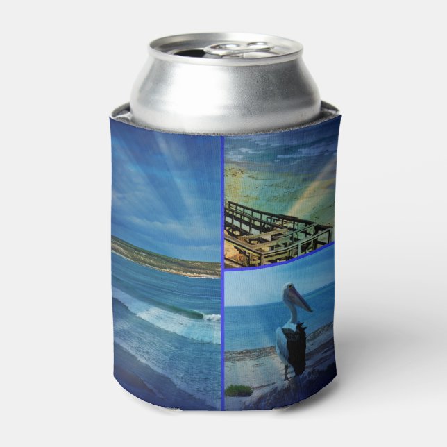 Enfriador De Latas Collage de fotos Beach Sparkle (Lata Anverso)